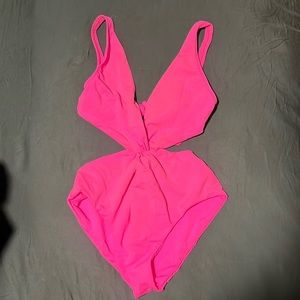 Hot pink Mara Hoffman one piece